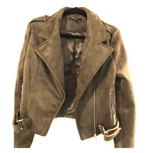 Olive Motorcycle Jacket